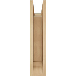 Ekena Millwork - BKTUR0554X14X26LEC01RCPR - Timberthane Faux Wood Legacy Style Bracket w/ Offset Brace, Traditional Ends, 5 1/2"W x 14"D x 26"H, Primed Tan