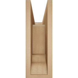 Ekena Millwork - BKTUR0554X16X16LEC01RCPR - Timberthane Faux Wood Legacy Style Bracket w/ Offset Brace, Traditional Ends, 5 1/2"W x 16"D x 16"H, Primed Tan