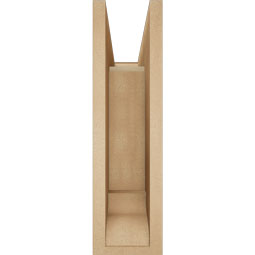 Ekena Millwork - BKTUR0554X16X20LEC01RCPR - Timberthane Faux Wood Legacy Style Bracket w/ Offset Brace, Traditional Ends, 5 1/2"W x 16"D x 20"H, Primed Tan