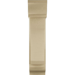 Ekena Millwork - BKTUR0554X16X24LEC01RCPR - Timberthane Faux Wood Legacy Style Bracket w/ Offset Brace, Traditional Ends, 5 1/2"W x 16"D x 24"H, Primed Tan