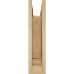 Ekena Millwork - BKTUR0554X16X24LEC01RCPR - Timberthane Faux Wood Legacy Style Bracket w/ Offset Brace, Traditional Ends, 5 1/2"W x 16"D x 24"H, Primed Tan