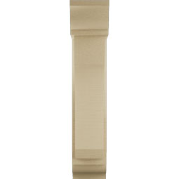 Ekena Millwork - BKTUR0554X16X28LEC01RCPR - Timberthane Faux Wood Legacy Style Bracket w/ Offset Brace, Traditional Ends, 5 1/2"W x 16"D x 28"H, Primed Tan