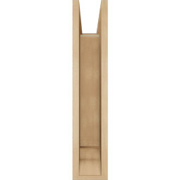 Ekena Millwork - BKTUR0554X16X28LEC01RCPR - Timberthane Faux Wood Legacy Style Bracket w/ Offset Brace, Traditional Ends, 5 1/2"W x 16"D x 28"H, Primed Tan