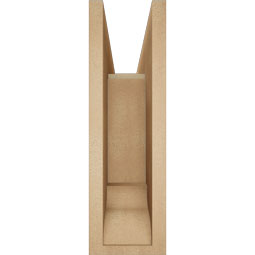 Ekena Millwork - BKTUR0554X18X18LEC01RCPR - Timberthane Faux Wood Legacy Style Bracket w/ Offset Brace, Traditional Ends, 5 1/2"W x 18"D x 18"H, Primed Tan
