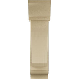 Ekena Millwork - BKTUR0554X18X22LEC01RCPR - Timberthane Faux Wood Legacy Style Bracket w/ Offset Brace, Traditional Ends, 5 1/2"W x 18"D x 22"H, Primed Tan
