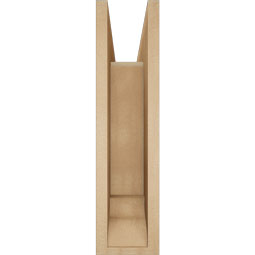 Ekena Millwork - BKTUR0554X18X22LEC01RCPR - Timberthane Faux Wood Legacy Style Bracket w/ Offset Brace, Traditional Ends, 5 1/2"W x 18"D x 22"H, Primed Tan