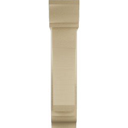Ekena Millwork - BKTUR0554X18X26LEC01RCPR - Timberthane Faux Wood Legacy Style Bracket w/ Offset Brace, Traditional Ends, 5 1/2"W x 18"D x 26"H, Primed Tan
