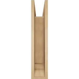 Ekena Millwork - BKTUR0554X18X26LEC01RCPR - Timberthane Faux Wood Legacy Style Bracket w/ Offset Brace, Traditional Ends, 5 1/2"W x 18"D x 26"H, Primed Tan