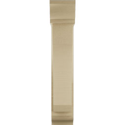 Ekena Millwork - BKTUR0554X18X30LEC01RCPR - Timberthane Faux Wood Legacy Style Bracket w/ Offset Brace, Traditional Ends, 5 1/2"W x 18"D x 30"H, Primed Tan