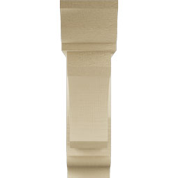 Ekena Millwork - BKTUR0554X20X20LEC01RCPR - Timberthane Faux Wood Legacy Style Bracket w/ Offset Brace, Traditional Ends, 5 1/2"W x 20"D x 20"H, Primed Tan