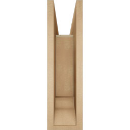 Ekena Millwork - BKTUR0554X20X20LEC01RCPR - Timberthane Faux Wood Legacy Style Bracket w/ Offset Brace, Traditional Ends, 5 1/2"W x 20"D x 20"H, Primed Tan