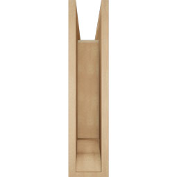 Ekena Millwork - BKTUR0554X20X24LEC01RCPR - Timberthane Faux Wood Legacy Style Bracket w/ Offset Brace, Traditional Ends, 5 1/2"W x 20"D x 24"H, Primed Tan