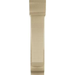 Ekena Millwork - BKTUR0554X20X28LEC01RCPR - Timberthane Faux Wood Legacy Style Bracket w/ Offset Brace, Traditional Ends, 5 1/2"W x 20"D x 28"H, Primed Tan