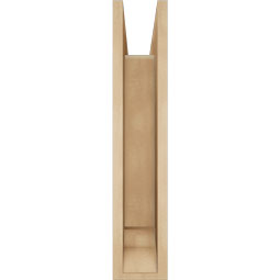 Ekena Millwork - BKTUR0554X20X28LEC01RCPR - Timberthane Faux Wood Legacy Style Bracket w/ Offset Brace, Traditional Ends, 5 1/2"W x 20"D x 28"H, Primed Tan