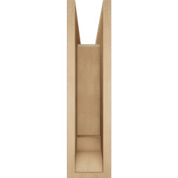 Ekena Millwork - BKTUR0554X22X22LEC01RCPR - Timberthane Faux Wood Legacy Style Bracket w/ Offset Brace, Traditional Ends, 5 1/2"W x 22"D x 22"H, Primed Tan