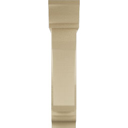 Ekena Millwork - BKTUR0554X22X26LEC01RCPR - Timberthane Faux Wood Legacy Style Bracket w/ Offset Brace, Traditional Ends, 5 1/2"W x 22"D x 26"H, Primed Tan