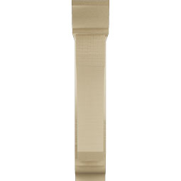 Ekena Millwork - BKTUR0554X22X30LEC01RCPR - Timberthane Faux Wood Legacy Style Bracket w/ Offset Brace, Traditional Ends, 5 1/2"W x 22"D x 30"H, Primed Tan