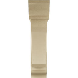 Ekena Millwork - BKTUR0554X24X24LEC01RCPR - Timberthane Faux Wood Legacy Style Bracket w/ Offset Brace, Traditional Ends, 5 1/2"W x 24"D x 24"H, Primed Tan