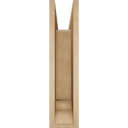 Ekena Millwork - BKTUR0554X24X24LEC01RCPR - Timberthane Faux Wood Legacy Style Bracket w/ Offset Brace, Traditional Ends, 5 1/2"W x 24"D x 24"H, Primed Tan