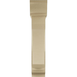 Ekena Millwork - BKTUR0554X24X28LEC01RCPR - Timberthane Faux Wood Legacy Style Bracket w/ Offset Brace, Traditional Ends, 5 1/2"W x 24"D x 28"H, Primed Tan