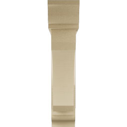 Ekena Millwork - BKTUR0554X26X26LEC01RCPR - Timberthane Faux Wood Legacy Style Bracket w/ Offset Brace, Traditional Ends, 5 1/2"W x 26"D x 26"H, Primed Tan