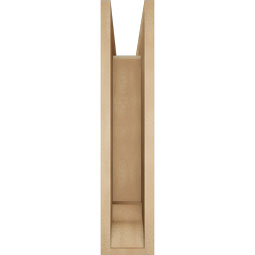 Ekena Millwork - BKTUR0554X26X26LEC01RCPR - Timberthane Faux Wood Legacy Style Bracket w/ Offset Brace, Traditional Ends, 5 1/2"W x 26"D x 26"H, Primed Tan