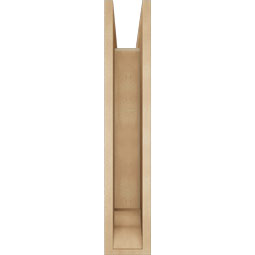 Ekena Millwork - BKTUR0554X26X30LEC01RCPR - Timberthane Faux Wood Legacy Style Bracket w/ Offset Brace, Traditional Ends, 5 1/2"W x 26"D x 30"H, Primed Tan