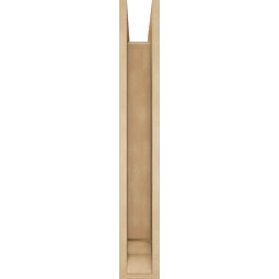 Ekena Millwork - BKTUR0554X26X38LEC01RCPR - Timberthane Faux Wood Legacy Style Bracket w/ Offset Brace, Traditional Ends, 5 1/2"W x 26"D x 38"H, Primed Tan