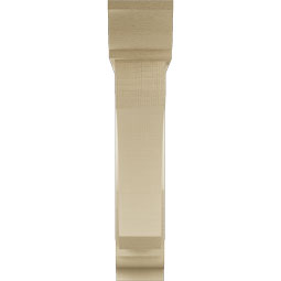 Ekena Millwork - BKTUR0554X28X28LEC01RCPR - Timberthane Faux Wood Legacy Style Bracket w/ Offset Brace, Traditional Ends, 5 1/2"W x 28"D x 28"H, Primed Tan