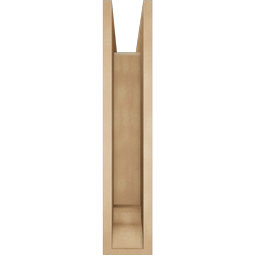 Ekena Millwork - BKTUR0554X28X28LEC01RCPR - Timberthane Faux Wood Legacy Style Bracket w/ Offset Brace, Traditional Ends, 5 1/2"W x 28"D x 28"H, Primed Tan