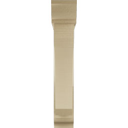 Ekena Millwork - BKTUR0554X28X32LEC01RCPR - Timberthane Faux Wood Legacy Style Bracket w/ Offset Brace, Traditional Ends, 5 1/2"W x 28"D x 32"H, Primed Tan