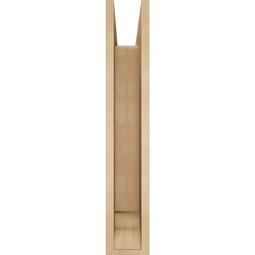 Ekena Millwork - BKTUR0554X28X32LEC01RCPR - Timberthane Faux Wood Legacy Style Bracket w/ Offset Brace, Traditional Ends, 5 1/2"W x 28"D x 32"H, Primed Tan
