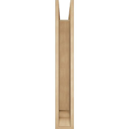 Ekena Millwork - BKTUR0554X30X38LEC01RCPR - Timberthane Faux Wood Legacy Style Bracket w/ Offset Brace, Traditional Ends, 5 1/2"W x 30"D x 38"H, Primed Tan