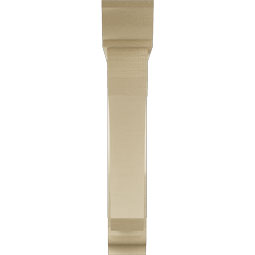 Ekena Millwork - BKTUR0554X32X32LEC01RCPR - Timberthane Faux Wood Legacy Style Bracket w/ Offset Brace, Traditional Ends, 5 1/2"W x 32"D x 32"H, Primed Tan