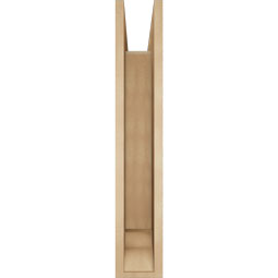 Ekena Millwork - BKTUR0554X32X32LEC01RCPR - Timberthane Faux Wood Legacy Style Bracket w/ Offset Brace, Traditional Ends, 5 1/2"W x 32"D x 32"H, Primed Tan