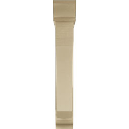 Ekena Millwork - BKTUR0554X32X36LEC01RCPR - Timberthane Faux Wood Legacy Style Bracket w/ Offset Brace, Traditional Ends, 5 1/2"W x 32"D x 36"H, Primed Tan