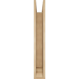 Ekena Millwork - BKTUR0554X32X38LEC01RCPR - Timberthane Faux Wood Legacy Style Bracket w/ Offset Brace, Traditional Ends, 5 1/2"W x 32"D x 38"H, Primed Tan