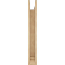 Ekena Millwork - BKTUR0554X32X40LEC01RCPR - Timberthane Faux Wood Legacy Style Bracket w/ Offset Brace, Traditional Ends, 5 1/2"W x 32"D x 40"H, Primed Tan
