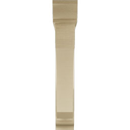 Ekena Millwork - BKTUR0554X34X34LEC01RCPR - Timberthane Faux Wood Legacy Style Bracket w/ Offset Brace, Traditional Ends, 5 1/2"W x 34"D x 34"H, Primed Tan