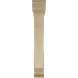 Ekena Millwork - BKTUR0554X34X38LEC01RCPR - Timberthane Faux Wood Legacy Style Bracket w/ Offset Brace, Traditional Ends, 5 1/2"W x 34"D x 38"H, Primed Tan