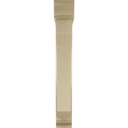 Ekena Millwork - BKTUR0554X34X40LEC01RCPR - Timberthane Faux Wood Legacy Style Bracket w/ Offset Brace, Traditional Ends, 5 1/2"W x 34"D x 40"H, Primed Tan