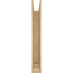 Ekena Millwork - BKTUR0554X34X40LEC01RCPR - Timberthane Faux Wood Legacy Style Bracket w/ Offset Brace, Traditional Ends, 5 1/2"W x 34"D x 40"H, Primed Tan