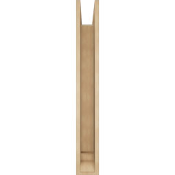 Ekena Millwork - BKTUR0554X34X42LEC01RCPR - Timberthane Faux Wood Legacy Style Bracket w/ Offset Brace, Traditional Ends, 5 1/2"W x 34"D x 42"H, Primed Tan