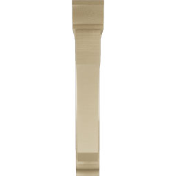 Ekena Millwork - BKTUR0554X36X36LEC01RCPR - Timberthane Faux Wood Legacy Style Bracket w/ Offset Brace, Traditional Ends, 5 1/2"W x 36"D x 36"H, Primed Tan
