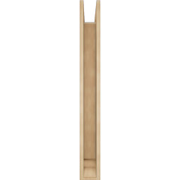 Ekena Millwork - BKTUR0554X36X48LEC01RCPR - Timberthane Faux Wood Legacy Style Bracket w/ Offset Brace, Traditional Ends, 5 1/2"W x 36"D x 48"H, Primed Tan
