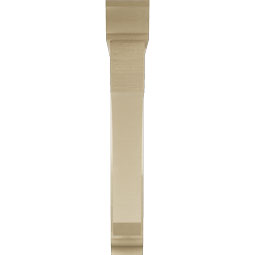 Ekena Millwork - BKTUR0554X38X38LEC01RCPR - Timberthane Faux Wood Legacy Style Bracket w/ Offset Brace, Traditional Ends, 5 1/2"W x 38"D x 38"H, Primed Tan