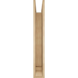 Ekena Millwork - BKTUR0554X38X38LEC01RCPR - Timberthane Faux Wood Legacy Style Bracket w/ Offset Brace, Traditional Ends, 5 1/2"W x 38"D x 38"H, Primed Tan