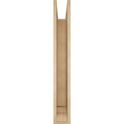 Ekena Millwork - BKTUR0554X40X40LEC01RCPR - Timberthane Faux Wood Legacy Style Bracket w/ Offset Brace, Traditional Ends, 5 1/2"W x 40"D x 40"H, Primed Tan