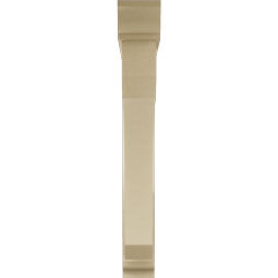 Ekena Millwork - BKTUR0554X42X42LEC01RCPR - Timberthane Faux Wood Legacy Style Bracket w/ Offset Brace, Traditional Ends, 5 1/2"W x 42"D x 42"H, Primed Tan