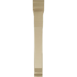 Ekena Millwork - BKTUR0554X44X44LEC01RCPR - Timberthane Faux Wood Legacy Style Bracket w/ Offset Brace, Traditional Ends, 5 1/2"W x 44"D x 44"H, Primed Tan